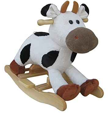 NEW Plush ROCKING COW - Black & White Cow Complete with Sounds 15m+ **Cow WJ-705**