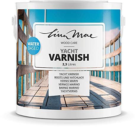 Yacht Varnish with Gloss Finish Water-Based - Decorates and Protects Exterior Woods with a Special Resistance in Marine Environments Ideal for Boats, Yachts and Furniture (2.3 litres, Colourless)