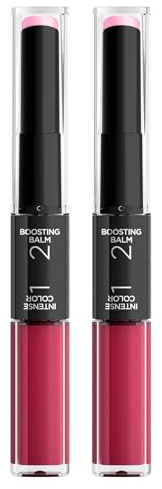 L'Oréal Paris Rossetto Infallible 24h Lipstick 2 Step 216 Relentless Rose Balsamo Labbra Colorato e Rossetto No Transfer Ultra Confort con Acido Ialuronico e Sfere di Collagene - 2 Rossetti