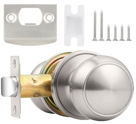 Maniglie per porte esterne con ingresso robusto, piastra e viti per presepe per facilità di installazione, set di sicurezza ideale per casa, appartamento, hotel, scuola