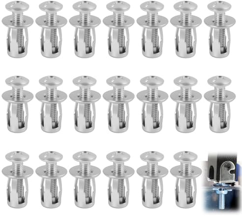 20 Pezzi M6 x 25 Jack Nuts, Petalo Dadi, Fiore Petalo di Espansione per Tasselli di Fissaggio, Dadi Sottili Fissaggi Tasselli per Cavità in Metallo per Assemblaggio e Montaggio Sicuro (M6 x 25)