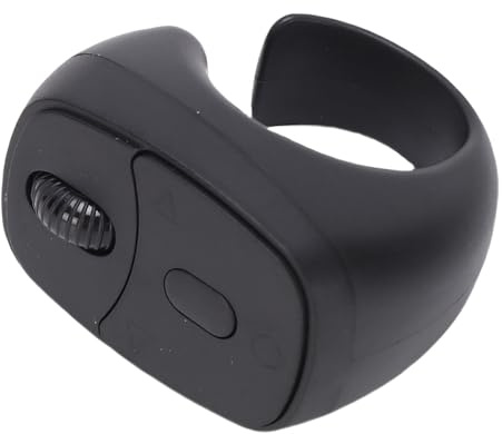 Fockety TikTok Scrolling Ring, Trådlös Bluetooth-Fjärrkontroll med Fingertopp, Multifunction Page Turner, Fjärrkontroll för Kameraavtryckare för Telefon, Surfplatta, Kamera (Svart)
