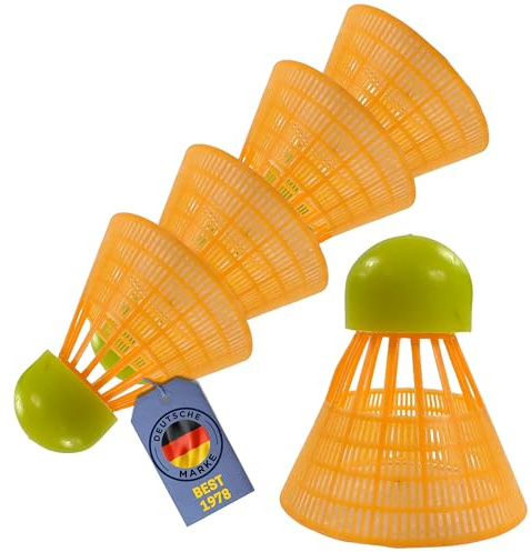 BEST SPORTING Speed fjäderboll-set – höghastighets-bollar av nylon för powerbadminton – hållbara speedfjäderbollar med optimalt flygbeteende för inomhus- och utomhusmatcher