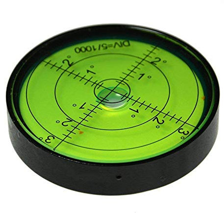 umei Bulle horizontale haute précision en aluminium bulle niveau niveau rond inclinomètres pour instruments d'arpentage et tribrachs, 60 mm, précision 15'/2