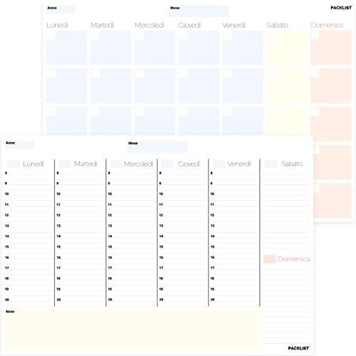 Packlist Personlig kalender ALE (italiensk kalender | A4)