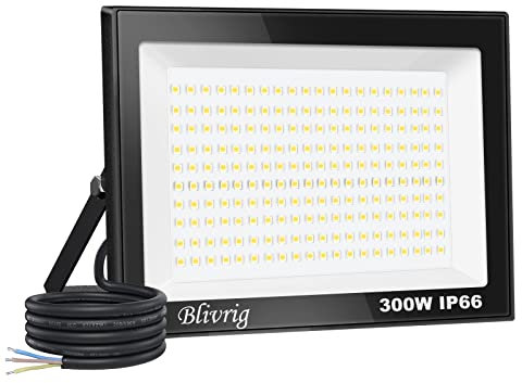 Jefedana 300 W LED-Spot, für den Außenbereich, 30.000 lm, IP66, wasserdicht, LED-Außenstrahler, super hell, Außenbeleuchtung, Kaltweiß (6000 K), Sicherheit, LED-Spot für Stadien, Fabriken, Parkplatz,