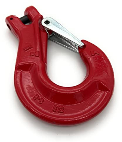 Befestigungstechnik F.R. | Gabelkopfhaken | 2,0 t für 8mm Kette | 1 Stk. | Lasthaken rot lackiert GK8 Haken für Anschlagkette Kettenhaken (2,00 t - 2000kg | Ø8mm Kette)