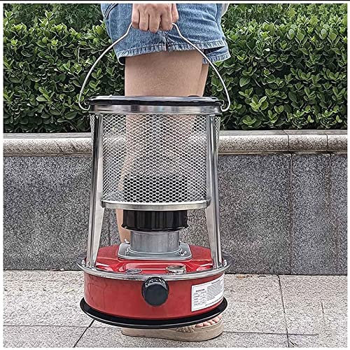 Xrdbfd Konvektion Petroleum Heizung, Tragbare Petroleumofen, 9000 BTU/H Innen Petroleumheizung, Camping Öl Paraffin Petroleumkocher Heizer, 360 Grad Surround Heizung,4.6Lred