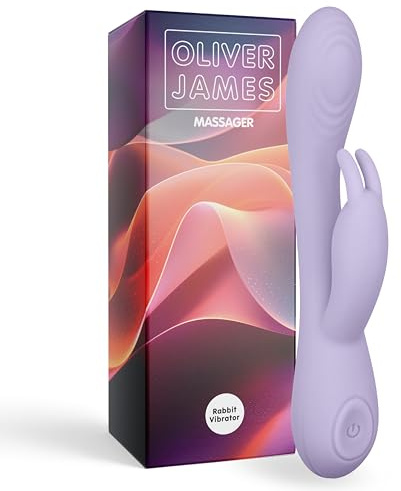 Vibratore Coniglio di Oliver James – 10 Modalità di Vibrazione, Silicone Potente e a Basso Rumore, Resistente all’Acqua, Punto G & Clitoride, Giocattolo Intimo per Donna, Vibratori (lilla pastello)