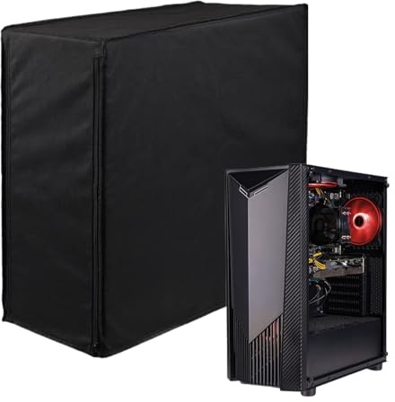Dammskydd för dator - Universellt skydd för stationär PC-fodral, effektiv design med dragkedja, fullt blixtlås CPU-dammskydd | Läder