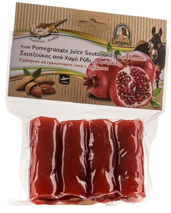 Cyperns traditionella Amalia-druva granatäpple Soutzoukos med mandlar - 250 g