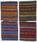 Ilkadim 8 Stück Waschlappen 100% Baumwolle, 28 x 28cm, Motiv Ethno bunt