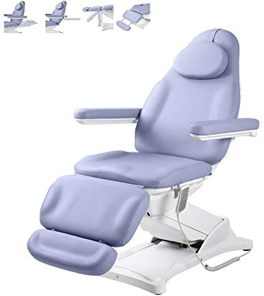 TATARTIST Electric Beauty Bed Massage Chair Aesthetic Facial Beds Portable Tattoo Dental Spa Treatment Table Salon Chair with 3 Adjustable Electrical Motors (Purple)