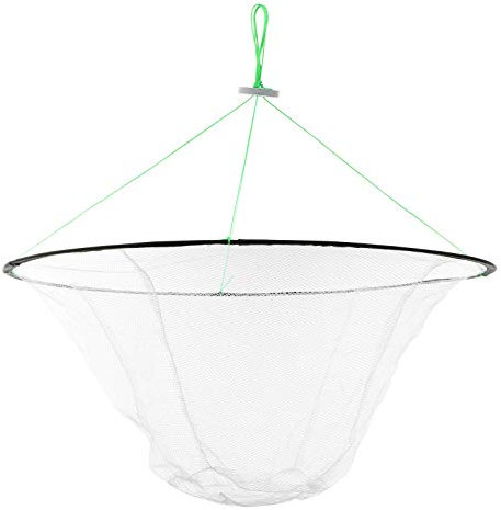 BESPORTBLE Faltbares Fischernetz Mesh Fischnetz Netzfalle Fischfangnetze Praktische Fischsammlung Taschen Angelzubehör für Krabben Garnelen Angeln Hand Langustennetz 80cm