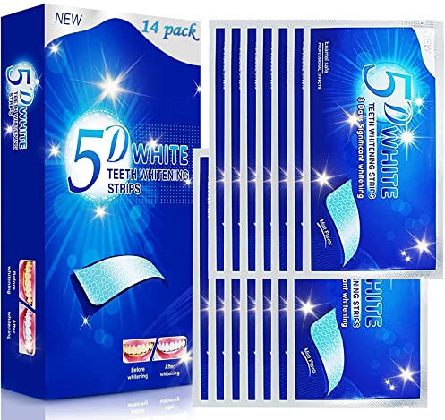 ILantule 14 Pcs Bandes de Blanchiment des Dents,Bandes Dents Blanches Professionnel pour le Blanchiment des Dents,Éliminent les taches profondes