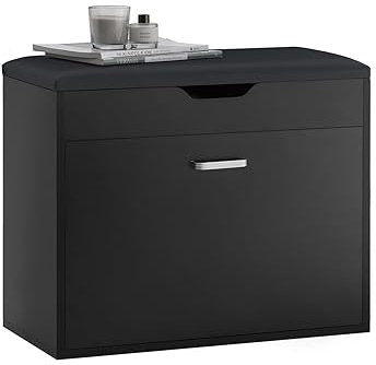 SoBuy Scarpiera salvaspazio Slim, portascarpe salvaspazio Regolabili,scarpiere,scarpiera pieghevole L60*P30*A50 cm, Nero FSR95-SCH