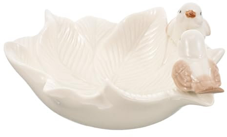 Healeved Plateau à Bijoux En Céramique Blanc Créatif, Présentoir Élégant Pour Rangement De Colliers Et Bagues, Déco Pour Maison Et Salle De Bain, Modèle b