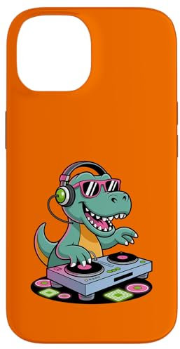 Tocadiscos DJ Dino Funny Music Lover Dinosaur Vibes Carcasa para iPhone 14