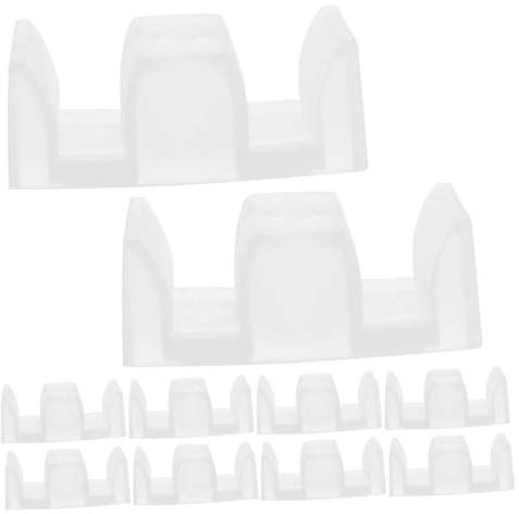 SOPOTUTU 10 piezas Guías Correderas para Puertas de Ducha Topes Plásticos para Mamparas Correderas para Baño Protectores Inferiores Deslizantes para Cabinas de Ducha Accesorios Resistentes