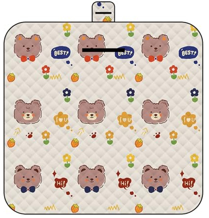 GkgWuxf Coperta da Picnic Impermeabile, Coperta per il Parco, Tappeto Gioco Con Stampa Animali 150x200 Cm Impermeabile Lavabile Antisabbia Per Esterni Divano Campeggio Escursionismo Parco