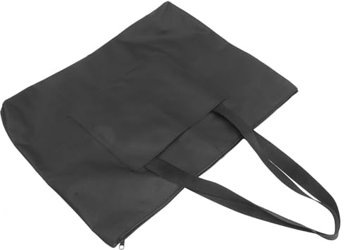 LOLIPPYY Paquet Portefeuille pour Artiste en Toile Noire, Double Couche Fermeture Éclair, Sangle Respirante Élargie et Renforcée, Léger et Résistant pour Croquis en Plein Air