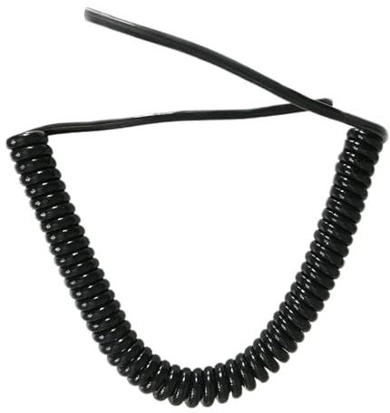 Teleskop-Drahtspiralkabel Spiralkabel, 8-adrig, 24 AWG, Verlängerungskabel for Netzwerkgeräte, Haushalts-Sensor, Spiraldraht, schwarz, Teleskopfeder(Strecth 7 meter)