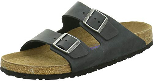 Birkenstock Classic ARIZONA Unisex-Erwachsene Pantoletten, Black Nl, 43 EU