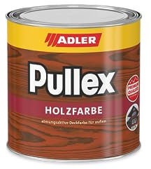 ADLER Pullex Holzfarbe - deckende Wetterschutzfarbe für Sanierung und Neuanstrich mit Schutz vor Bläue- und Schimmelpilz - RAL3011 Braunrot 2,5l