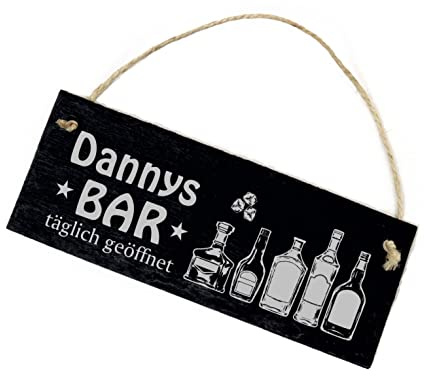 Bar – öppen dagligen skylt skiffer med valfritt namn, personlig gravering, dörrskylt, strandbar, bartender 22 x 8 cm