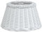 vidaXL Lampenschirm, Deckenlampenschirm für Wohnzimmer Schlafzimmer Esszimmer, Hängelampenschirm mit 1 lackierter Eisenfassung, Deckenlampe Schirm Tischlampe Schirm, Weiß Korbweide