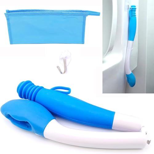 Yuehuamech Outils de Toilette Pince de Toilette Pliable Buddy SIDA avec Crochet pour Femmes Handicapées et Enceintes