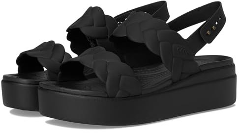 Crocs Brooklyn Woven Upper LW Sandal dam, Black/Black, 38/39 EU
