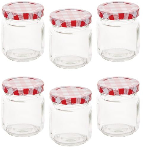 Baker Ross FN238 Tarros de cristal - Lote de 6, Tarros multiusos para manualidades y decoración