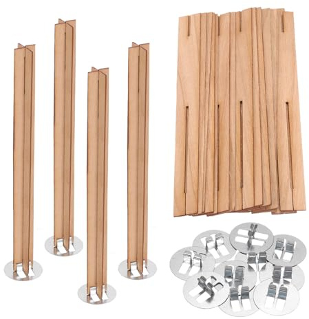 QUARKZMAN 10 Juegos Mechas de Vela de Madera 0.5 x 4.7 Pulgadas Mechas