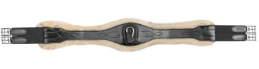 WALDHAUSEN Lädersadelrem med ECO ull, svart, 135 cm