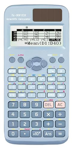 Scientific Calculator, FX-991EX Calculator School Scientific, A Level Maths Calculator with 552 Functions & 10+2 Screen Displays for Universities Engineering Middle School Offices Teaching (Blue)
