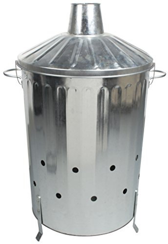 CrazyGadget Small Medium Large Extra Large Galvanised Metal Incinerator Fire Burning Bin (90 Litre)