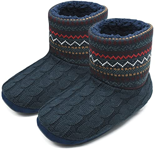 COFACE Mens Slipper Boots Comfy Winter 2025 Booties Slippers for Men Size 8 Fluffy Warm Lining Slipper-Socks Man House Shoes Indoor