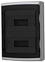 CENTRALINO ESTERNO QUADRETTO ELETTRICO da parete 24 moduli IP65 barra DIN CON SPORTELLO