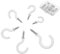 70Pcs Screw in Hooks for Hanging, White Heavy Duty Ceiling Hooks Cup Hooks with Box, Steel Plastic Coated Screws Hooks for Bathroom Kitchen Garden Outdoor & Indoor Hanging