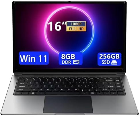 Morostron Laptop 16-inch 8GB DDR 66GB SSD Portable Laptop,Expandable to 1TB Pentium Quad-core CPU up to 2.64 GHz 9000mAh Battery Mini HDMI