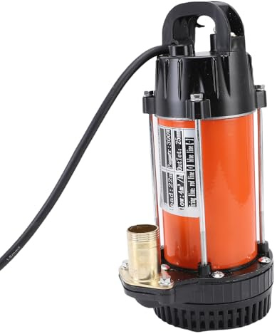 Spacnana 300W Tauch Pumpe Edelstahl Bürstenlose Kupfer Motor Tiefbrunnen Wasser Transfer Pumpe mit 2,5 M Kabel für Haushalt Bauernhof Teich (DC12V)