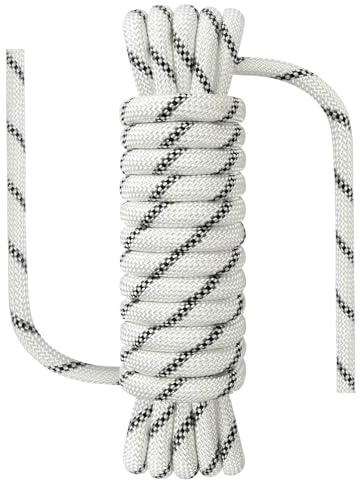 NorthPada 12mm x 5 meter Nylon/Polyester Outdoor Rope for Arborist, Swing, Boating, Marine, Floating, Fishing, Rafting, Hiking, Hunting, Tree, Rafting White
