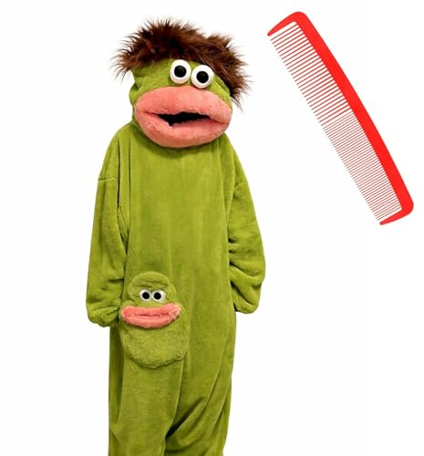 Silly Onesie Adult Pajamas One Piece Loungewear Ultra Soft Plush Hooded Funny Green Monster Hooded Pajamas for Movie Nights Family Fun Cozy Relaxing Cute big mouth monster funny Unisex Loungewear