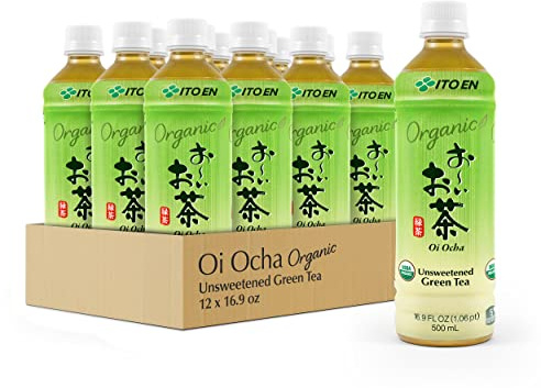 Ito En Organic Oi Ocha Unsweetened Green Tea, 16.9 Ounce (Pack of 12), Zero Calories