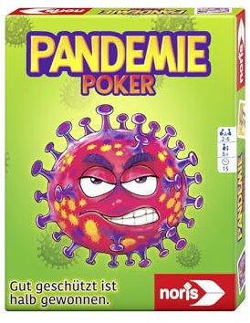 noris 606264517 Pandemiepoker, Das Kartenspiel bei dem gut geschützt halb gewonnen ist, ab 8 Jahren