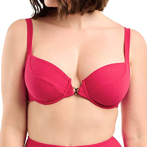 Sans Complexe Bain, Top per Costume da Bagno con Ferretto, Glamourous Textured, GCJ Ciliegia, 4C