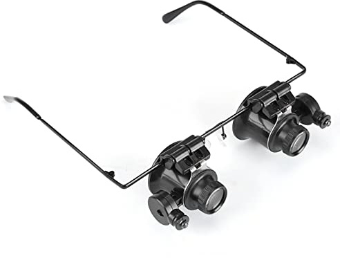 Lunette Horloger Professionnel Avec Loupe À Grossissement 20X Et 2 Lampes LED Pour Réparation De Montres, Bijoutiers Et Mécaniques De Précision