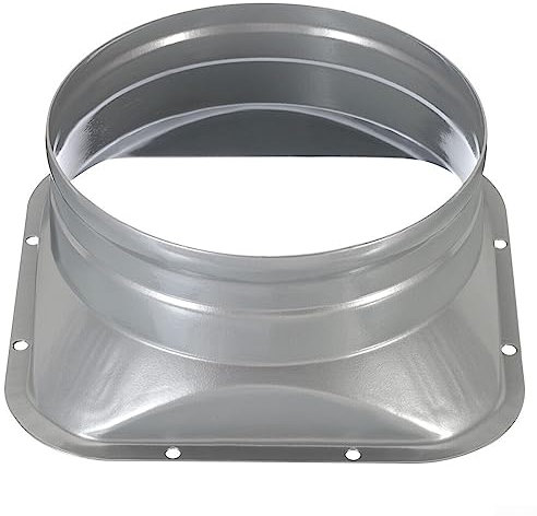 Bride de tuyau en métal de 250 mm avec fond carré - Raccord de tuyau d'évacuation - Résistant aux hautes températures