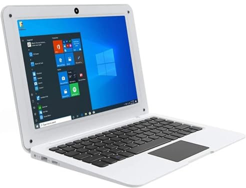 Mini netbook per notebook Windows 10 da 10,1 con 6 GB di RAM 64 GB SSD PC ultra sottile con mini PC Bluetooth Wi-Fi integrato,White-3GB+64GB